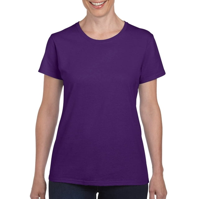 Gildan T-Shirt en Coton Épais pour Femmes, G, Violet