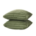 thumbnail image 5 of Mainstays 18" x 18" Bay Leaf Green Channel Faux Fur Decorative Pillow Covers (2 Count), 5 of 5