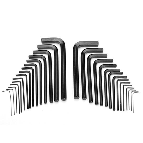 Victool Allen Wrench & Hex Key 30pc Set METRIC & SAE Standard Short Long Arm CrV Steel With Case