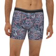 thumbnail image 2 of Men'S Boxer Briefs, Red White Blue Paisley Soft And Breathable Mens Underwear Boxer Briefs With Widen Waist, 2 of 2