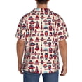 thumbnail image 5 of Xecao offers the Rocket Pattern for Men's Casual Short-sleeved Shirt, a button-up collared shirt with a pocket, perfect for beach vacations and yacht travel in the XX-Large size., 5 of 7