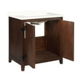 thumbnail image 3 of 31 Inch 2 Door Single Bathroom Vanity, Brown and White- Saltoro Sherpi, 3 of 5