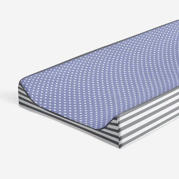 Bacati - Elephants Blue/Grey Quilted Changing Pad Cover