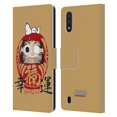 thumbnail image 1 of Head Case Designs Officially Licensed Peanuts Oriental Snoopy Goodluck Leather Book Wallet Case Cover Compatible with Samsung Galaxy A01 (2020), 1 of 6