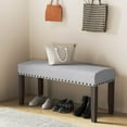 thumbnail image 4 of Costway 1 PCS 42.5" Upholstered Entryway Bench with Nailhead Trim Soft Padded Cushion Bedroom, 4 of 9