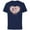 Navy, variant on Disney Mickey & Minnie Classic Couple Retro Heart Stroll - Short Sleeve Cotton T-Shirt for Adults - Customized-Black