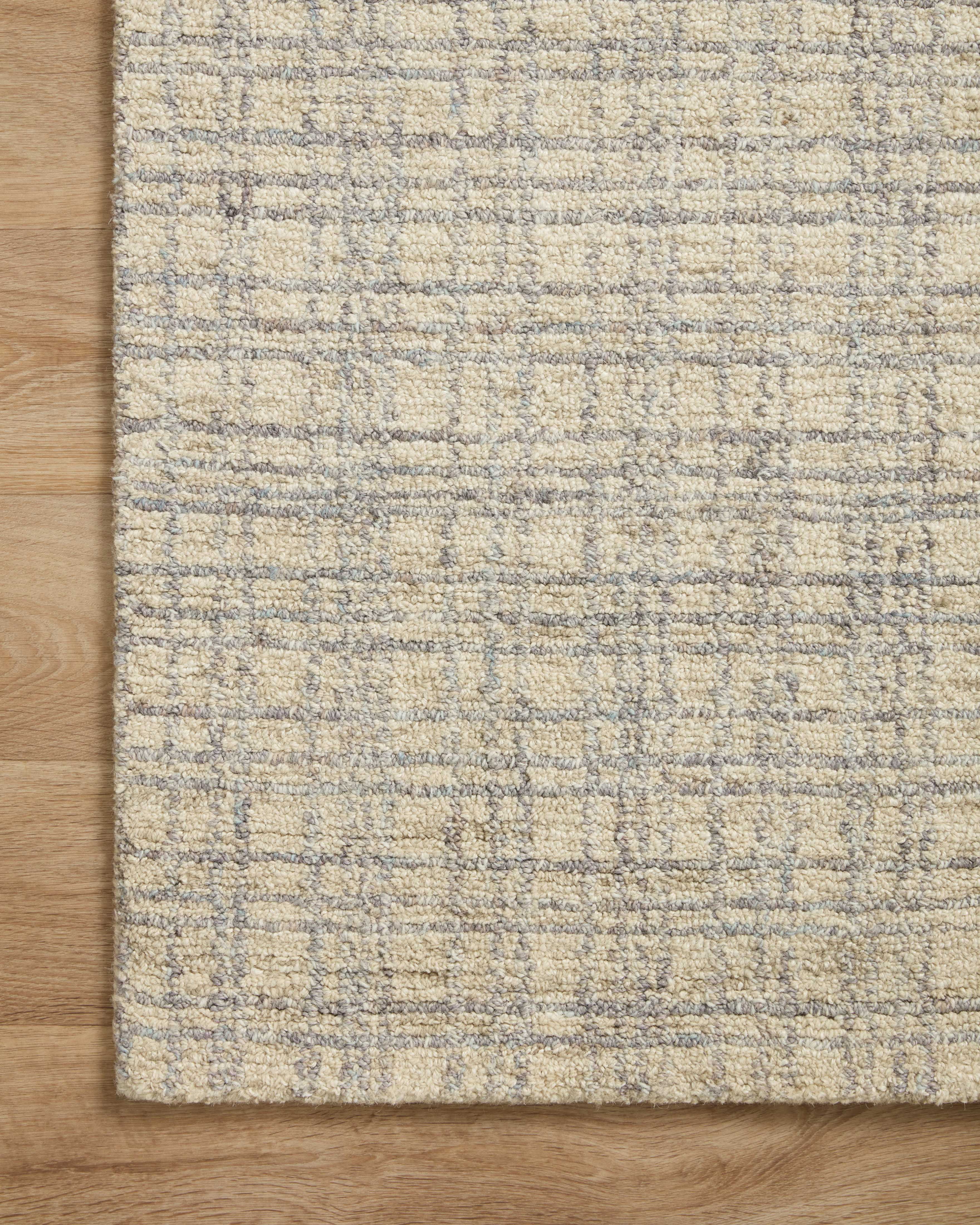 Chris Loves Julia x Loloi Polly Plaid Antique/Mist 2'-6" x 7'-6" Area Rug