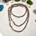 thumbnail image 2 of 60 Inch Matte Finish Picasso Jasper Multi-layer Long Endless Infinity Beaded Necklace, 2 of 2