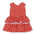 thumbnail image 2 of iefiel Robe Tutu Sans Manches à Franges à Pois pour Bébés et Tout-Petites Filles, Robe de Fête d'Anniversaire, Robes pour Smash The Cake, Rouge&Blanc 3T, 2 of 5