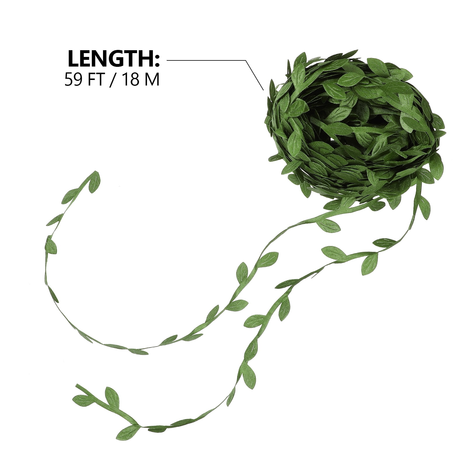 Leaf Ribbon, Artificial Vines Leaves String, 218 Yards Diy Leaf Headband  Leaf Crown, Diy Leaf Napkin Rings, Ribbon Craft Sewing Diy, Olive Green  Leave