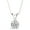 White Gold Plated, variant on Aone Jewelry 10 Carat Round Moissanite Solitaire Pendant Necklace for Women | EF-VS1 Clarity | 14K Gold Over 925 Sterling Silver with Cable Chain in Rose, White & Yellow Gold