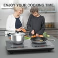 thumbnail image 6 of VBGK Induction Cooktop 24 inch 2 Burner 110v Electric Burner 4000W,Countertop Hot Plate for Cooking,3H & Auto Shutdown Double Induction Burner, Child Lock Electric Stove Top with Plug, 6 of 7