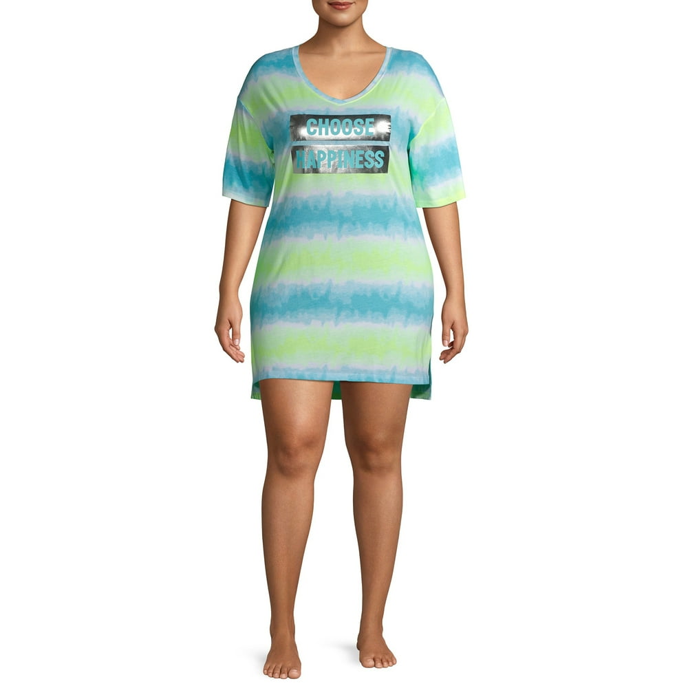 Secret Treasures - Secret Treasures Women's and Women's Plus Short Sleeve Nightgown - Walmart