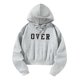 thumbnail image 1 of Sudadera recortada de manga larga para mujer, sudaderas con capucha, ropa de calle, ropa deportiva básica, jersey con capucha con cordón Simple para L, 1 of 8