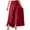 Womens skirts-Red, variant on New Trendy!Brilliant Womens Dresses Women's Casual Hakama Irregular Leaf Bow High Waist Long Culottes Skirt Red S-3XL