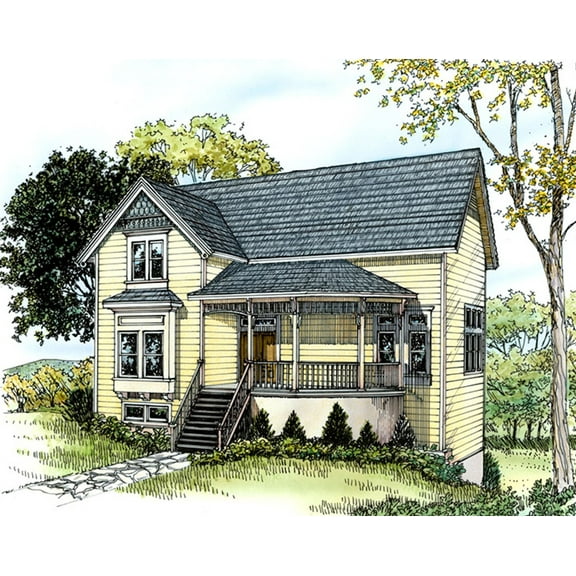 010-316: Traditional Country 3 Bed, 3 Bath Luxury Home Plan, 2449 Sq Ft: Full Blueprints with License to Build by Home Plan Marketplace - Lesuto