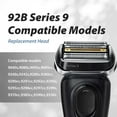 thumbnail image 5 of 92B Electric Shaver Replacement Heads for Series 9, Compatible with 9040s, 9080cc, 9093s, 9095cc, 9240s, 9242s, 9260s, Black, 5 of 7