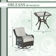 thumbnail image 4 of Hanover Orleans 3-Piece Wicker Outdoor Chat Set, Heather Gray, 4 of 10