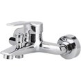 thumbnail image 2 of EcoNesxp G1 Wall Mounted Single Handle Triple Shower Mixer Faucet Electroplating Surface Threaded Copper Home Bathroom Tub Faucet 2 Inch Shower Faucet, 2 of 4