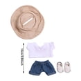 thumbnail image 2 of Ensemble d'Accessoires de Mode pour Poupée 17cm, Mini Vêtements de Poupée, Kit de Décoration pour Exposition et Tissu Doux, Style Mignon pour Fête (Poupée Non Incluse), 2 of 4