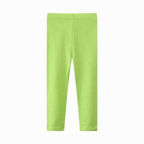 WUANDIXFA Girl Leggings 2T 3T 4T 5T 6T 7T 8T Toddler Girls Cotton Leggings Little Girl Stretchy Leggings Trousers for Fall Winter,Light Green,2-3 Years