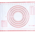 thumbnail image 3 of Large Red Food Silicone Kneading Pad - Non-Slip Baking Mat with Double Thickness, Precise Scale for Rolling and Cutting, Durable and Easy to Clean, Perfect for Pizza and Biscuits, 3 of 9