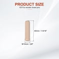thumbnail image 2 of Uxcell Wooden Dowel Pins 11/4" x 1" (6mm x 25mm) Fluted Dowels for Crafts Furniture DIY Hardwood, 2 of 7