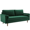 thumbnail image 3 of Valour Performance Velvet Sofa in Green, 3 of 10
