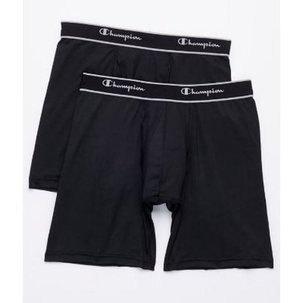 Champion Champion Men's Tech Performance Boxer Briefs 2pack, Black