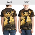 thumbnail image 3 of Bendy And The Ink Machine Boys Girls 3d Graphic Printed T-Shirt Crewneck Short Sleeve Tees, 3 of 7