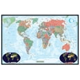 thumbnail image 1 of Swiftmaps 24" x 36" World Decorator Laminated Wall Map Poster Mural, 1 of 4