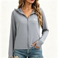 thumbnail image 4 of GUACER Womens UPF 50+ Sun Protection Hoodies Breathable Ice Silk Full Zip Lightweight Long Sleeve Jacket for Hiking & Outdoor, 4 of 5
