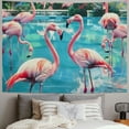 thumbnail image 2 of Orinice Flamingos Water Summer Tapestry Wall Hanging Unique Style Graphic Tapestries Home Wall Decor Art for Living Room Bedroom Apartment Farmhouse Dorm 40x60inch, 2 of 6