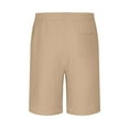 thumbnail image 4 of Plus Size Men Linen Shorts,Mens Cotton Linen Shorts Elastic Waist Drawstring Casual Summer Beach Yoga Short,Mens Linen Shorts Drawstring, 4 of 5