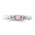 thumbnail image 4 of 10k White Gold Survivor Collection Clear/Pink Swarovski Topaz Joanna Ring Size 7, 4 of 5