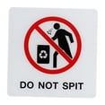 thumbnail image 1 of Letrero de señal de portátil Señal de advertencia de acrílico No escupir kusrkot Señal de aviso, 1 of 8