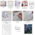 thumbnail image 3 of Paint By Numbers Kit for Adults Beginner - DIY Raccoon Night Cherry Blossom Moon Canvas Painting Kits for Adults, Frameless Paint By Number for Adults for Home Wall Decor 16x20 Inch, 3 of 7