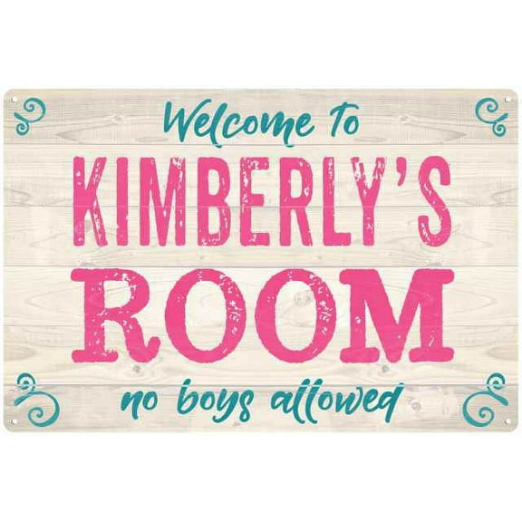 KIMBERLY'S Room Kids Bedroom Sign 8x12 Metal Sign 208120089164