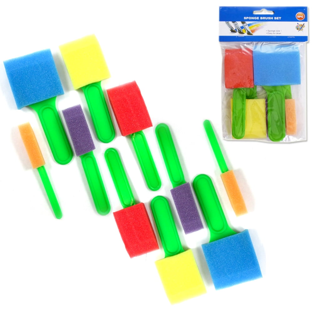10 Pc Paint Foam Brushes 1/2" 1" 1.5" 2" 2.5" Brush Tool Painting Crafts New