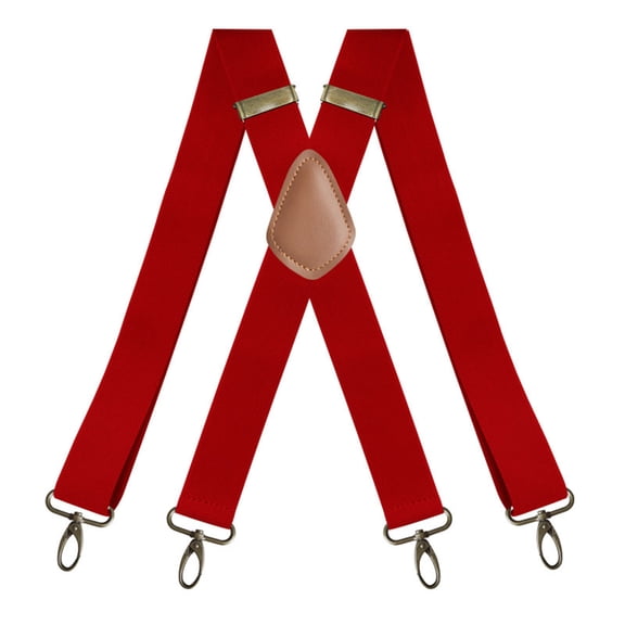 Lovskoo Classic Mens Suspenders with 4 Clips 1.4 Inch Elastic Webbing X Back Design Adjustable for A Perfect Fit Every Time