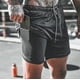 thumbnail image 3 of Men's 2 In 1 Workout Running Shorts With Zipper Pockets, 3 of 5