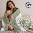 thumbnail image 5 of Throw Blanket for Couch Sage Green Daisy Soft Fleece Flannel Blankets Cozy Lightweight Blanket for Home Sofa Living Room Watercolor Flowers Bed Throws 60" x 80", 5 of 9