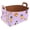 Multicolor 2, variant on Flowers Skulls Stars Storage Basket Collapsible Storage Bin, PU Foldable Basket Convenient Box Storage Organizer with Handles for Shelves Office Bedroom Closet Nursery Toys Laundry