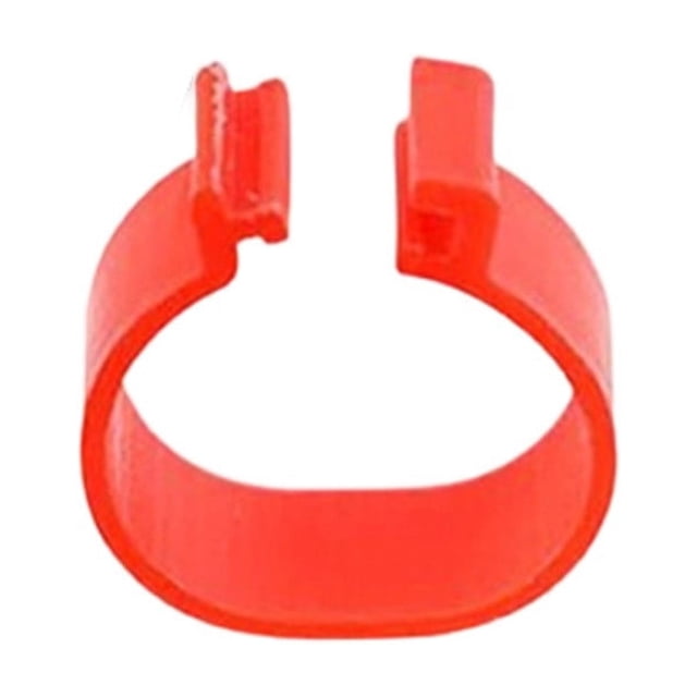 Ensemble de 50 Anneaux d'Identification Numérotés pour Cuisses de Poulet Rouges à Clipser pour Ferme 16Mm Plastique
