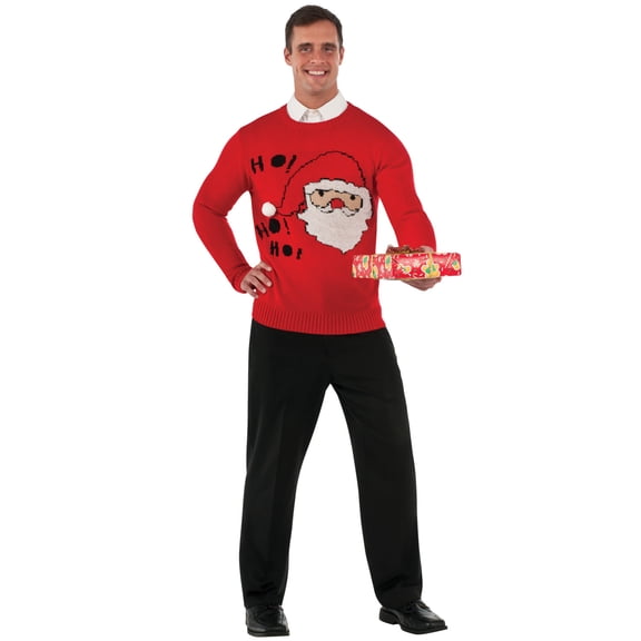Red Santa Sweater Adult Costume