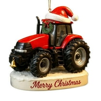 ​​GiLiling 2D Tractor Acrylic Christmas Ornament​​ | 2025 Farm-Themed Tree Decoration with Detailed Craftsmanship and Seasonal Celebration Enhancements