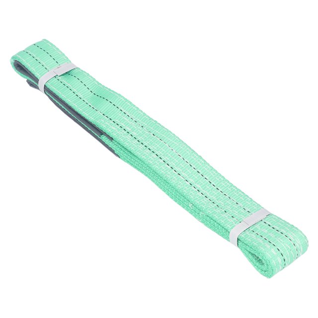 Flexible Lifting Strap, Polyester Fabric 2m Length 50mm Width Multi Layer Weaving 2T Load Bearing Crane Lifting Rope For Port Transportation