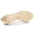 thumbnail image 4 of Sandalias de Tacón de aguja Allegra K con Correa de Tobillo Cremallera para Mujeres Beige 39, 4 of 6