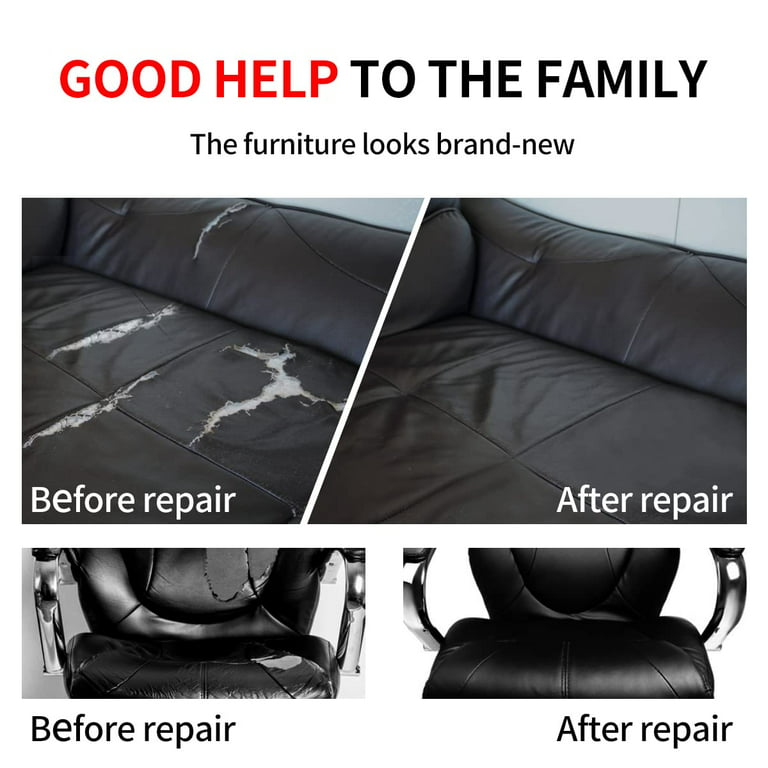 Leather Repair Tape Black Self-Adhesive Patch for Car Seats Couch