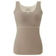 thumbnail image 6 of Drie Base Layer Women Women's Thermal Tank Tops Fleece Lined Sleeveless Underwear Vest Reversible Warm Base Layer Camisole Khaki,L, 6 of 7